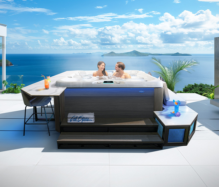Calspas hot tub being used in a family setting - Buckeye